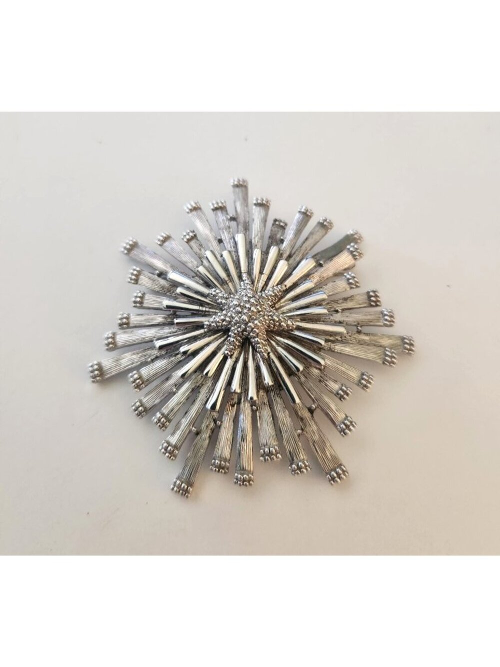 Vintage Monet silver Starburst Starfish Pin